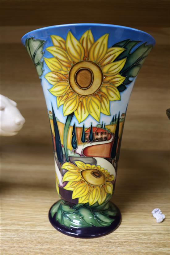 A Moorcroft sunflowers vase